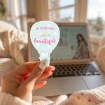 Be Your Own Kind of Beautiful Stickers | Whimsical Balloon Decal, Matte Vinyl, Laptop Journal Planner Notebook Scrapbook, Empowering Self Care Gift - Image 2
