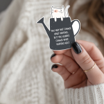 You May Not Choose What Happens, But You Always Choose What Happens Next Stickers | Empowerment Cat Decal, High-Quality, Laptop Journal Accessory, Encouraging Gift for Grads