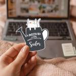 A Smooth Sea Never Makes a Skillful Sailor Stickers | Nautical Quote Decal, Premium, Laptop Journal Accessory, Resilience Gift for Students - Image 2