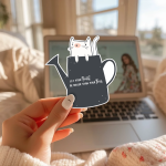 Let Your Faith Be Bigger Than Your Fear Stickers | Spiritual Cat Decal, Durable, Journal Phone Case Accessory, Uplifting Encouragement Gift