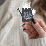 You Are Full of Magic Stickers | Whimsical Cat Decal, Durable, Journal Planner Accessory, Uplifting Encouragement Gift