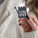 You Are Living Your Story Stickers | Inspiring Cat Decal, Vinyl Sticker, Book Lover Planner Decor, Literary Gift