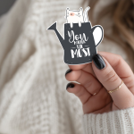 You Matter The Most Stickers | Sweet Cat Decal, Vinyl Sticker, Self-Worth Journal Notebook Decor, Affirmation Gift
