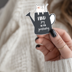 Find Joy in the Journey Stickers | Whimsical Cat Decal, Vinyl Sticker, Planner Journal Scrapbook Decor, Travel Gift