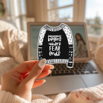 Prosperity Begins Where Fear Ends Stickers | Motivation Decal, High Quality, Laptop Journal Planner Decor, Encouraging Gift - Image 2