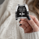 Master Your Internal World And No One Can Shake You Stickers | Resilience Decal, Premium Quality, Notebook Scrapbook Craft Decor, Empowerment Gift