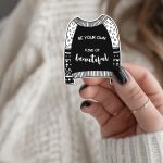 Be Your Own Kind of Beautiful Stickers | Self-Love Quote Decal, Durable Vinyl, Laptop Planner Journal Decor, Unique Beauty Gift