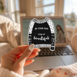 Be Your Own Kind of Beautiful Stickers | Self-Love Quote Decal, Durable Vinyl, Laptop Planner Journal Decor, Unique Beauty Gift - Image 3