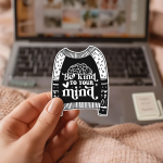 Be Kind To Your Mind Stickers | Mental Health Brain Decal, Durable Vinyl, Journal Planner Laptop Decor, Self-Care Gift Idea