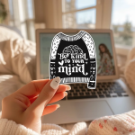 Be Kind To Your Mind Stickers | Mental Health Brain Decal, Durable Vinyl, Journal Planner Laptop Decor, Self-Care Gift Idea - Image 3