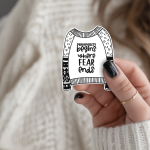 Prosperity Begins Where Fear Ends Stickers | Motivational Vinyl Decal, durable matte design, ideal for laptops phones planners journals, thoughtful gift for inspiration