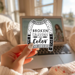 Broken Crayons Still Color Stickers | Resilience Decal, Matte Water Resistant Vinyl, For Laptop Phone Case Planner Journal, Motivational Strength Gift - Image 2