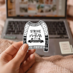 Strive For Progress Not Perfection Stickers | Growth Mindset Sweater Decal, Durable, Planner Journal Scrapbook Use, Motivation Gift for Achievers - Image 3