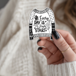 Every Day Is A Fresh Start Stickers | New Beginning Sweater Decal, Durable, Planner Journal Notebook Crafts, Motivational Daily Reminder